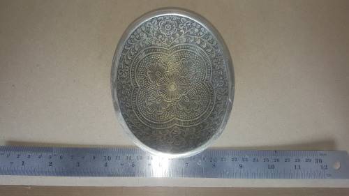 Beautifully Hand Chased - European Silver Plated - Pin Dish With Flowers