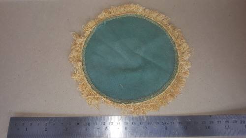 Antique! - French Tapestry Doily - Teal Velvet