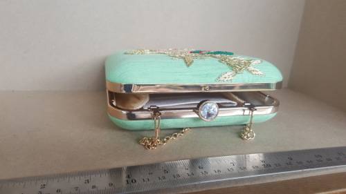 Vintage! Mustard Embroidered - Birds -Clutch Bag