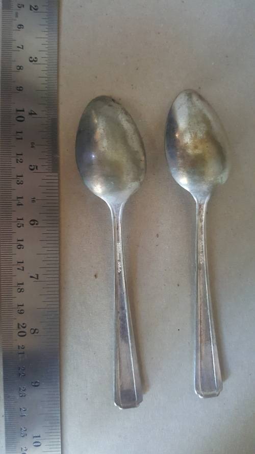 Vintage - Silver Plated - Pair Of Spoons