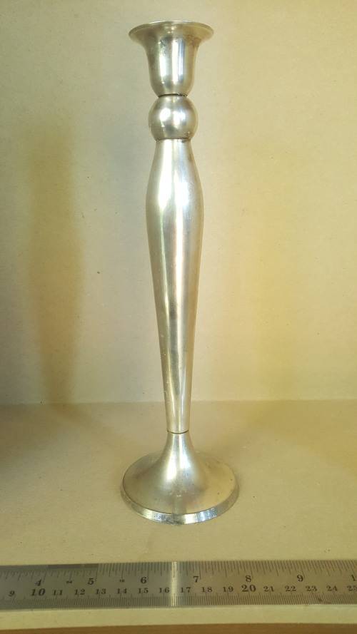 Vintage | Silver Plated - Solid Tall Candlestick Holder