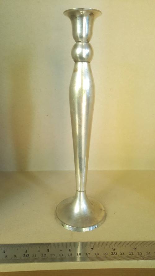 Vintage | Silver Plated - Solid Tall Candlestick Holder