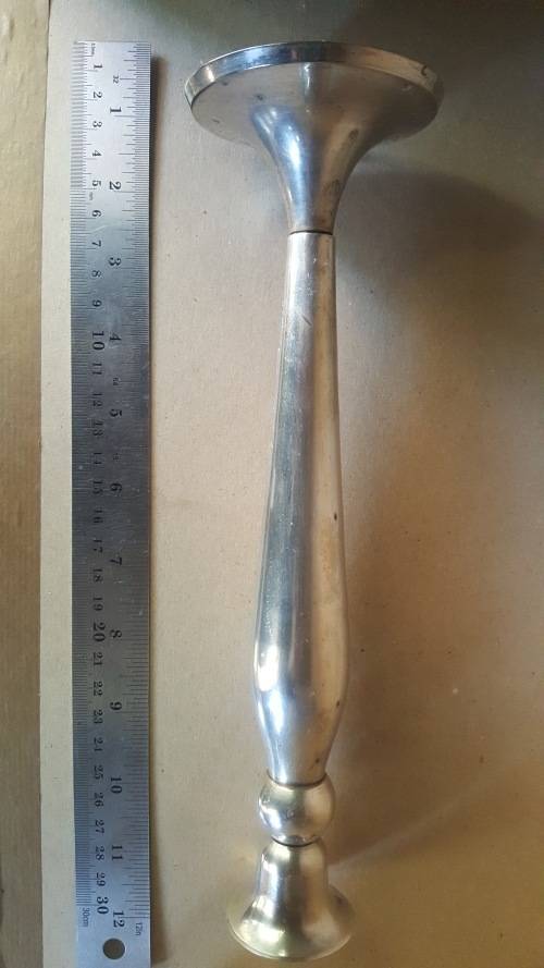 Vintage | Silver Plated - Solid Tall Candlestick Holder