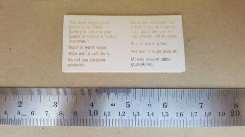 EETRITE - 24K Gold Plated - Desert Fork and Spoon Set in Original Box and packaging - Rose Design