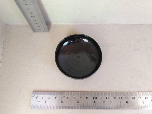 Vintage! Kashmir - India Black Lacquer Hand Etched - Elephant Trinket Box