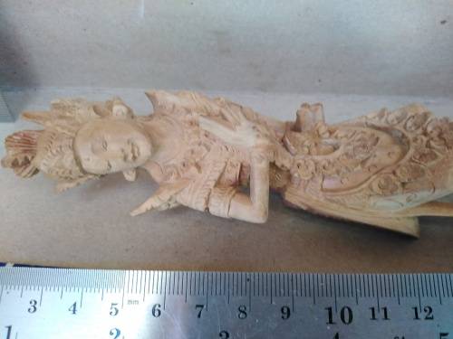 Dancing Apsara Statue - Carved Wood - Cambodian - Southeast Asia