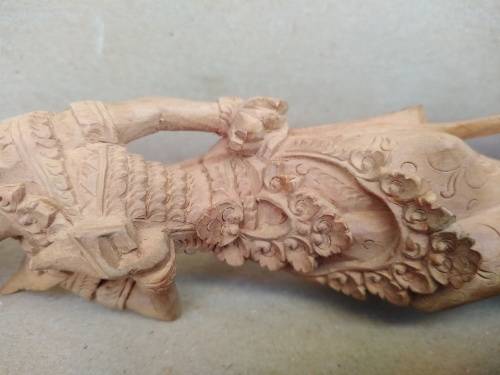 Dancing Apsara Statue - Carved Wood - Cambodian - Southeast Asia