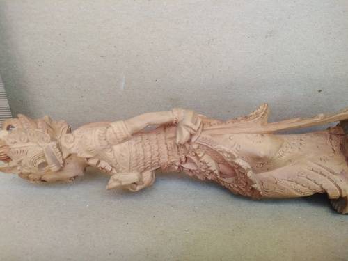 Dancing Apsara Statue - Carved Wood - Cambodian - Southeast Asia