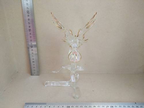 Vintage! Gold Gilded Glass Sculpture - Phoenix Rising