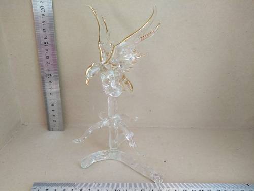 Vintage! Gold Gilded Glass Sculpture - Phoenix Rising