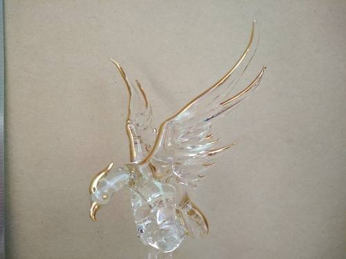Vintage! Gold Gilded Glass Sculpture - Phoenix Rising