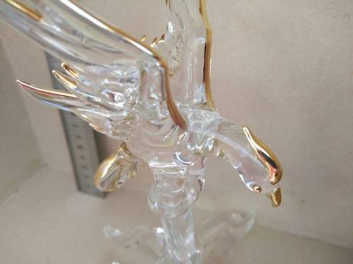 Vintage! Gold Gilded Glass Sculpture - Phoenix Rising