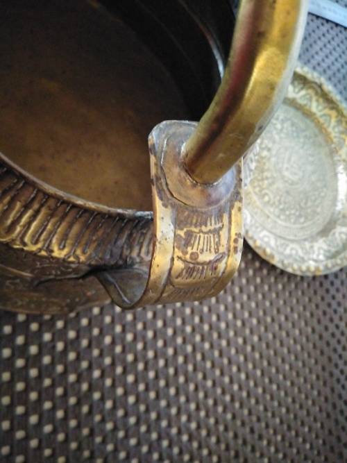 Rare! Old Vintage Brass Holy Water Pot - Indian Collectible Ganga Jal Pot