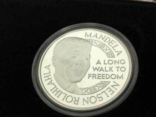 SALE! - 2011 Norway Mandela Silver 1 oz Medallion - Nkosi Sikelele - In Twinset Box