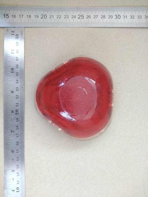 Vintage!  - Murano - Heavy Red Glass Ashtray