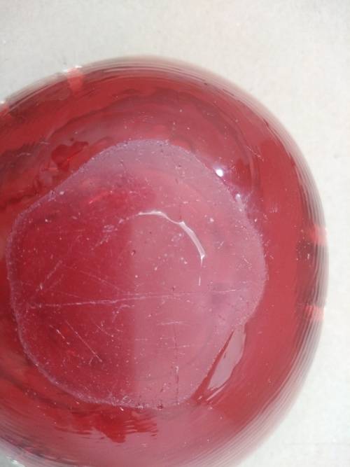 Vintage!  - Murano - Heavy Red Glass Ashtray