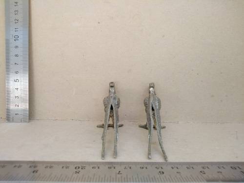 Vintage! Pair Of Pheasant Bird Silver Metal Figurines