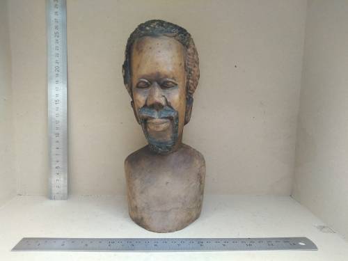 Africana! Hand Carved Wooden Bust - Shona Male