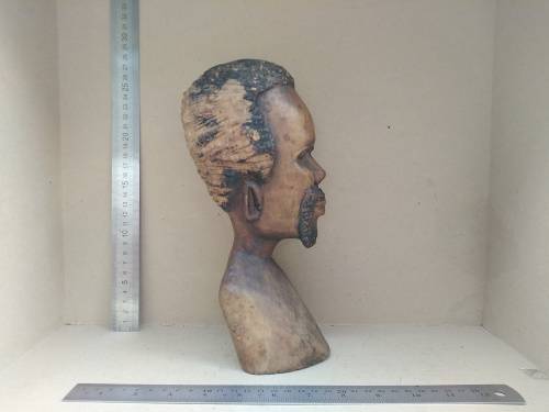 Africana! Hand Carved Wooden Bust - Shona Male