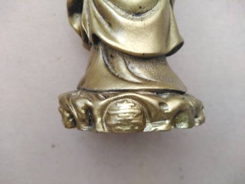 Chinese Feng Shui Three Wise Men, Fu Lu Shou Figurines Gold Resin Statues for Prosperity and Luck