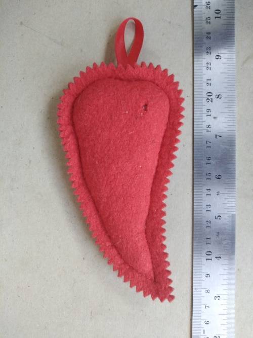 Vintage! Hungary - Embroidered Paprika Chili Ornament - Kalosca Matyo