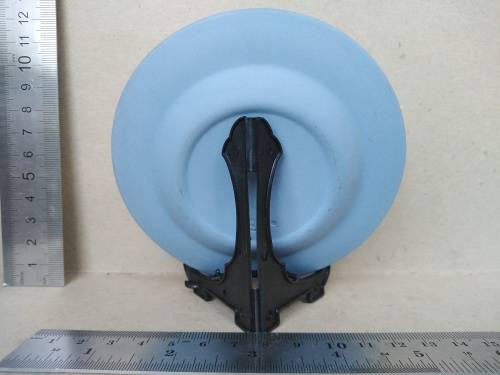 Vintage! Charles And Diana Royal Wedding - 1981 - Pair Of Wedgwood Blue Jasperware Plates (w/stands)