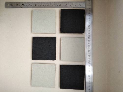 Vintage! Weatherwoods SA - Live Edge / Wooden Slice Mosaic - Set Of 6 Square Coasters /Trivets