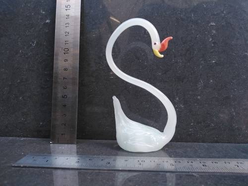 Vintage! Handmade Glass Figurine - Graceful Swan