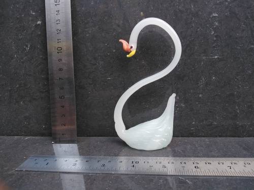 Vintage! Handmade Glass Figurine - Graceful Swan