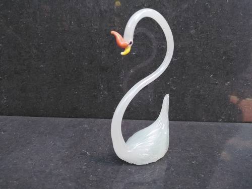 Vintage! Handmade Glass Figurine - Graceful Swan