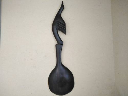 Vintage! - Ebony - Set Of Wooden Salad Servers - Bird Handles
