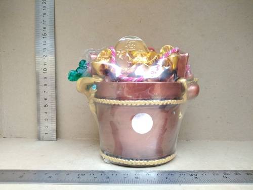 Feng Shui - Wealth Pot - Bucket With Ingots And Gold Coins