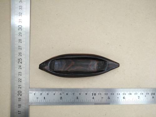 Vintage! Hand Carved - Small Wooden - Dugout Canoe Ornament