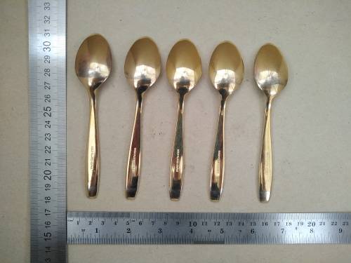 Vintage! Gold Plated - Japan - Set of 5 Teaspoons