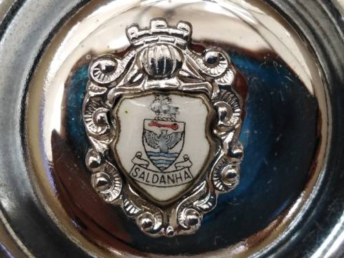 Vintage! Saldhana Souvenir - Round Chrome - Ashtray