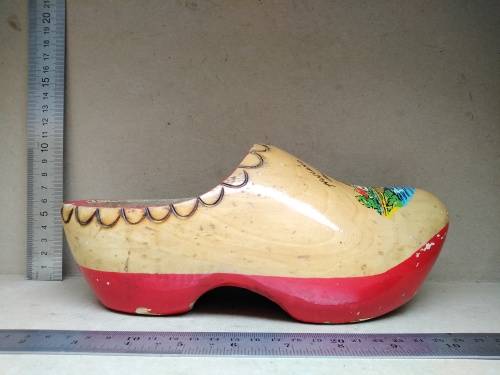 Vintage! Large Dutch Windmill Wooden Clog - Holland