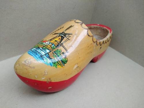 Vintage! Large Dutch Windmill Wooden Clog - Holland