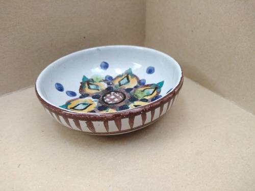 Vintage! The Old Jar (T.O.J.) - Studio Pottery - Hand Painted - Sweet Dish - Signed
