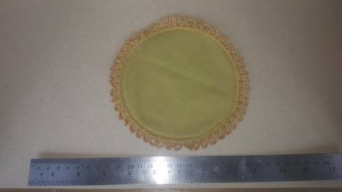Vintage! - French Tapestry Doily - Olive Yellow Velvet