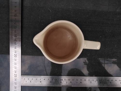 Vintage! England - Grays Pottery - Art Deco - Ivory and Peach Stripe - Cream Jug