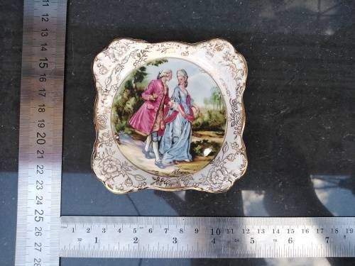 Vintage! James Kent Ltd - Longton England - `Romance` - Porcelain Trinket Pin Tray