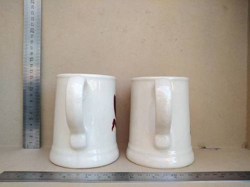 Vintage! Flora Ann - Dale College - Pair Of Beer / Coffee Mugs
