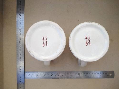 Vintage! Flora Ann - Dale College - Pair Of Beer / Coffee Mugs