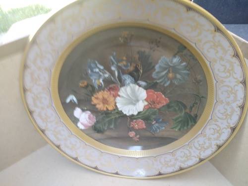 Vintage! German - AK Kaiser - Flower Bouquet - Porcelain Wall Plate