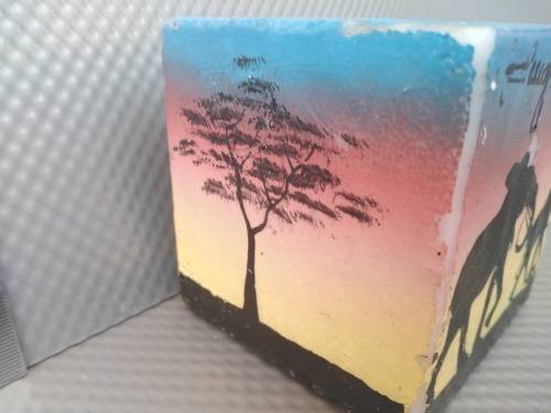 Africana! Handmade Handpainted Candle From Swaziland - Southern Africa