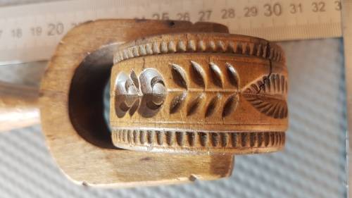 Antique! English - Treen - Butter / Pastry Roller