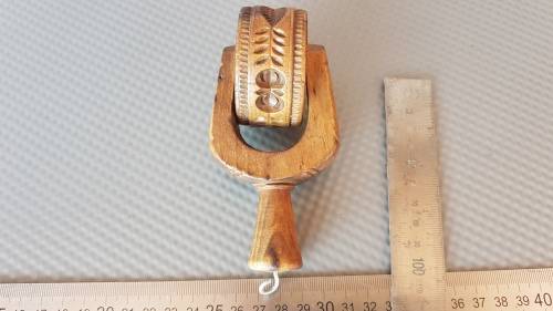 Antique! English - Treen - Butter / Pastry Roller