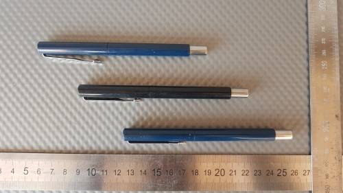 Parker - Vector - Blue & Black W/ Chrome - Set of 3 - Ball Point Pens - Made in U.K.