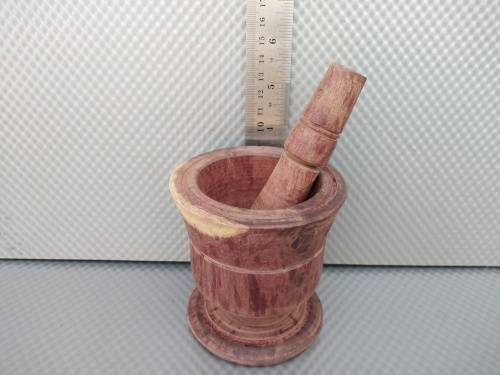 Vintage! Wooden Mortar & Pestle 9cm