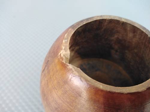 Vintage!  Turned Wood Spice/Snuff Jar With Lid.